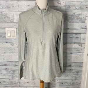 APANA LIGHT BLUE WORKOUT PULLOVER FITTED JACKET Athletic YOGA